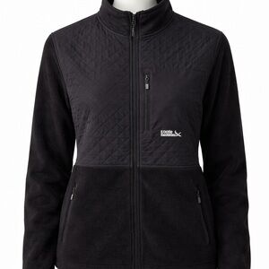 Eddie Bauer Men’s Mixed Media Fleece Jacket Black L
